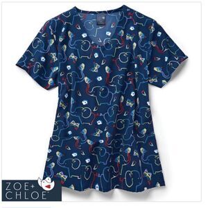 Zoe and Chloe - Ladies V-Neck Top -FOREVER‎ FRIENDS Blue Sz 2XL NWT IN PACKAGING